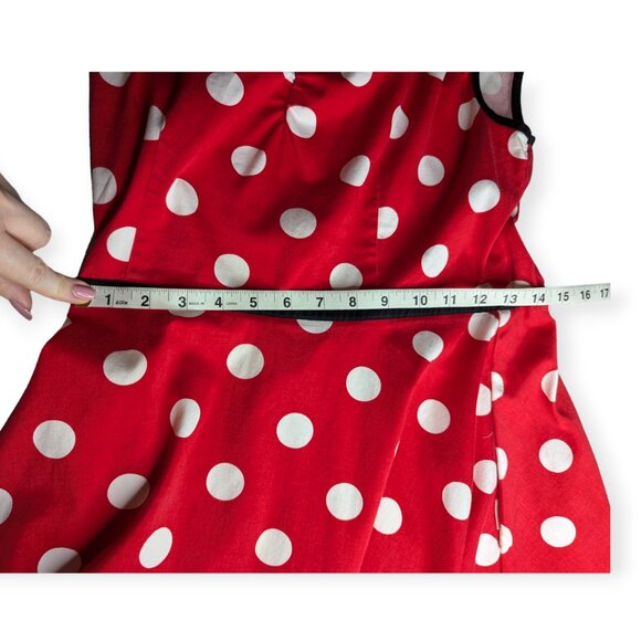 Disney Parks Dress Shop Minnie Mouse Red & White Polka Dot Dress Size Medium - Picture 14 of 16